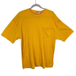 Islander Vintage Cotton Blend Yellow Single Stitch Short Sleeve T-Shirt Men's 1X